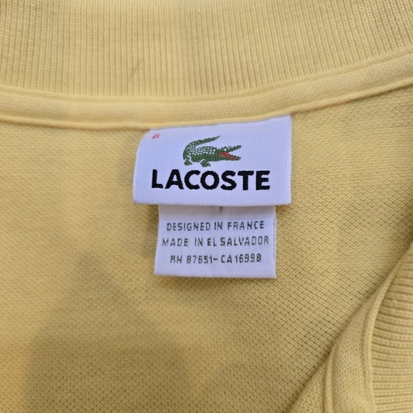 Lacoste Men's Polo Shirt in Vibrant Yellow Medium - Picture 8 of 13